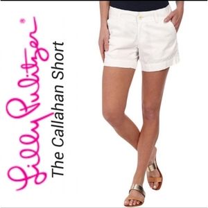 NWOT Lilly Pulitzer White Callahan Shorts